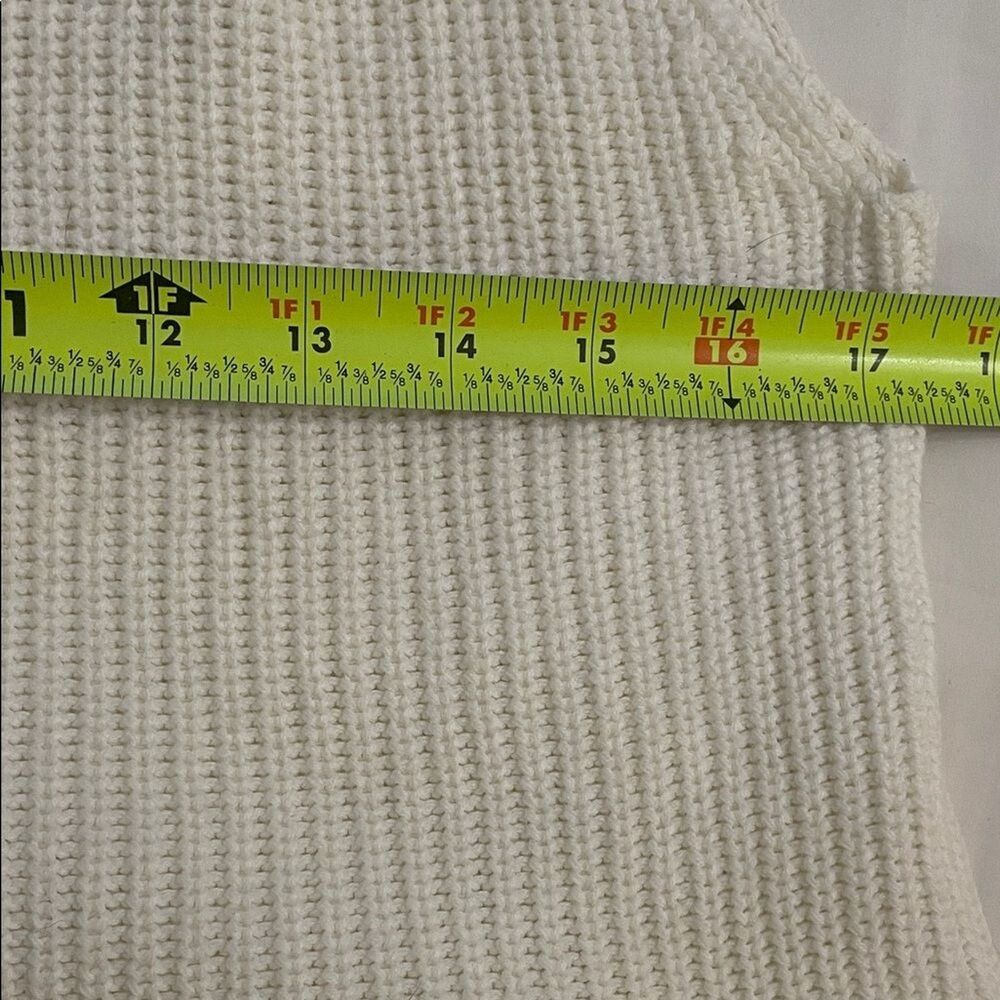 525 America Creamy White Cotton Rib Knit Tank Top Sweater Womens Size XS - Picture 5 of 9